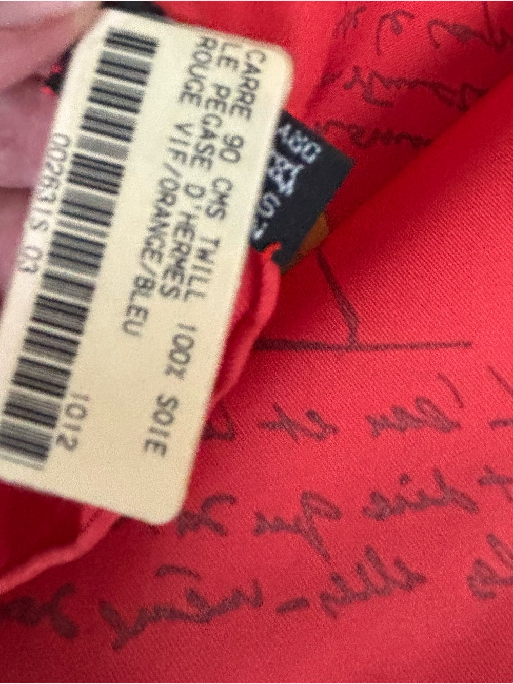 Hermes Red Multicolor Pegasus Tapestry silk nwot Scarf retired price firm - Picture 8 of 10